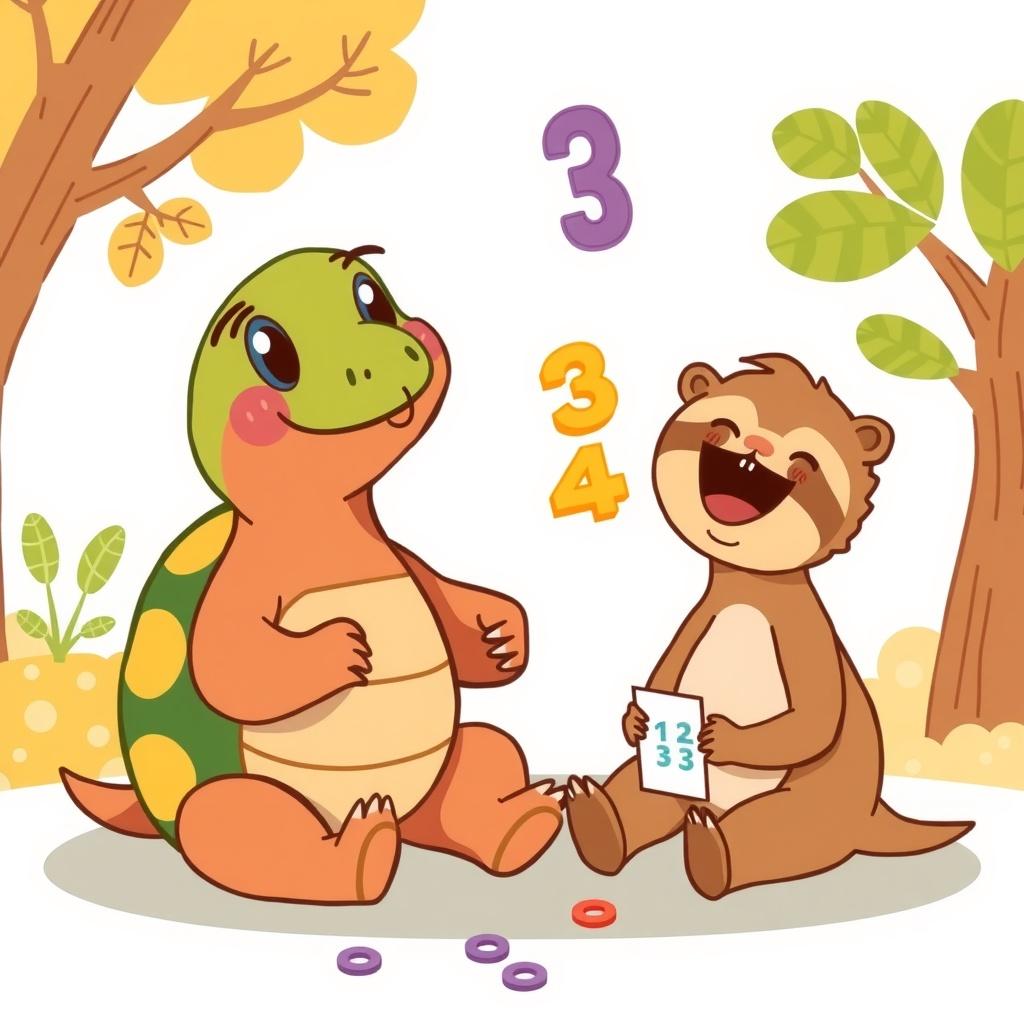 Turtle, Capybara, and Sloth’s Math Adventure
