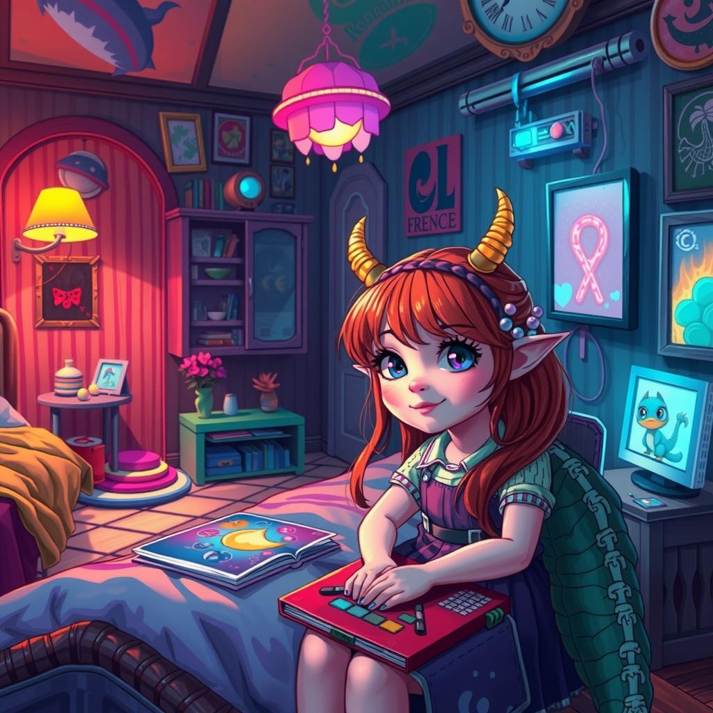 The Little Red-Haired Girl and the Dragon