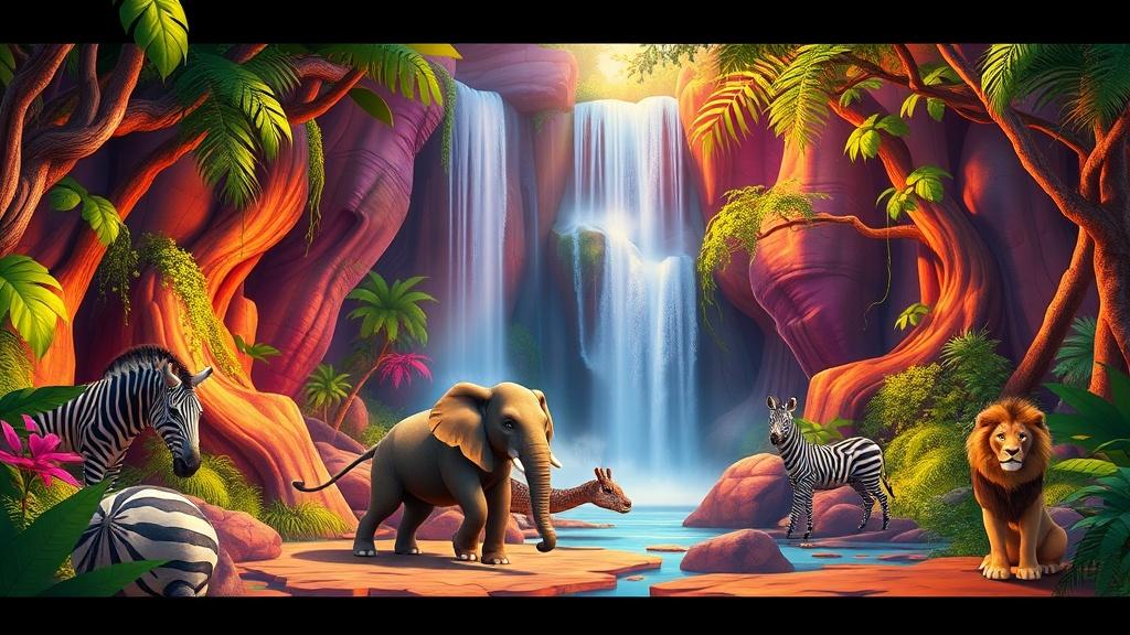 The Colorful Adventure of Ella the Elephant