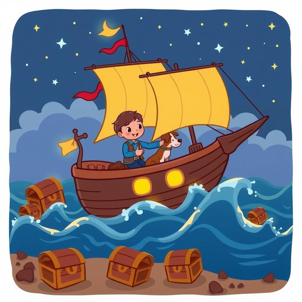 Ryo and the Glowing Pirate Ship