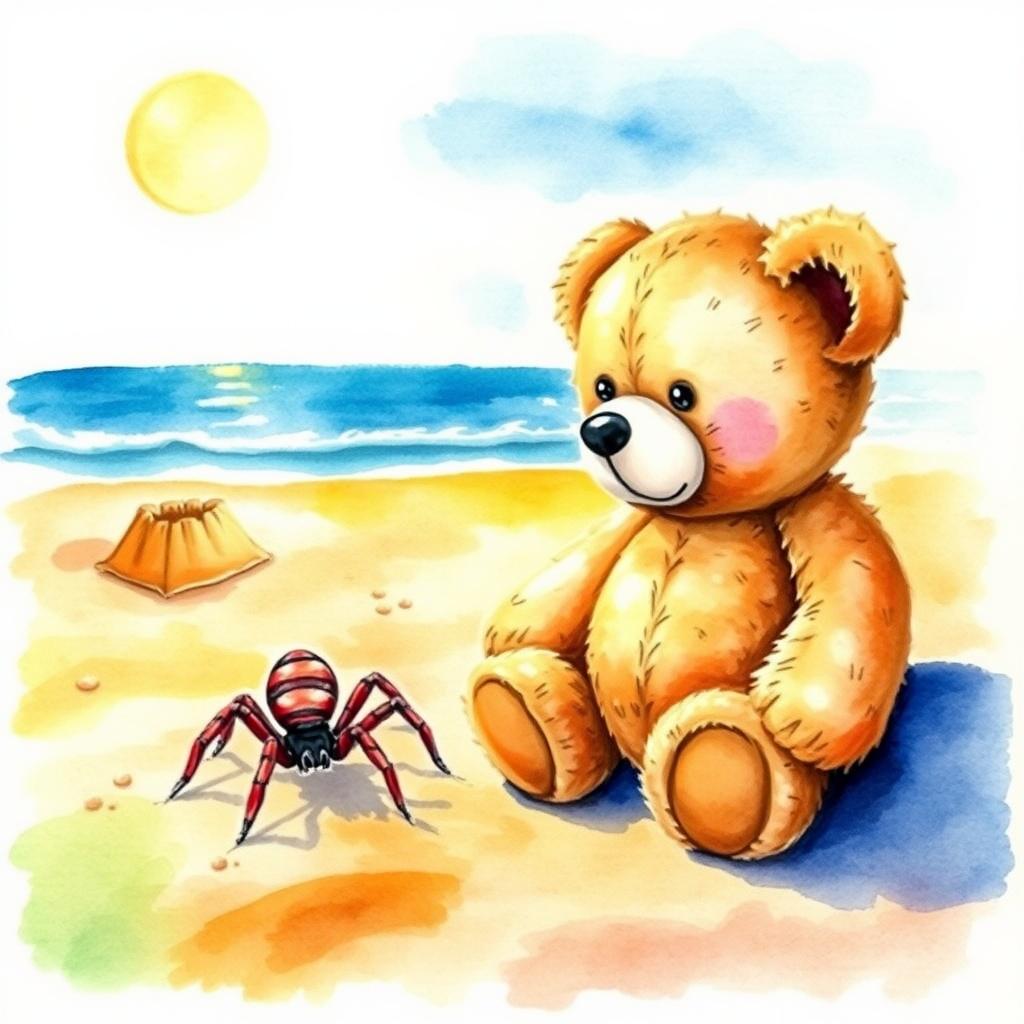 Fuzzy and Spidey's Beach Adventure