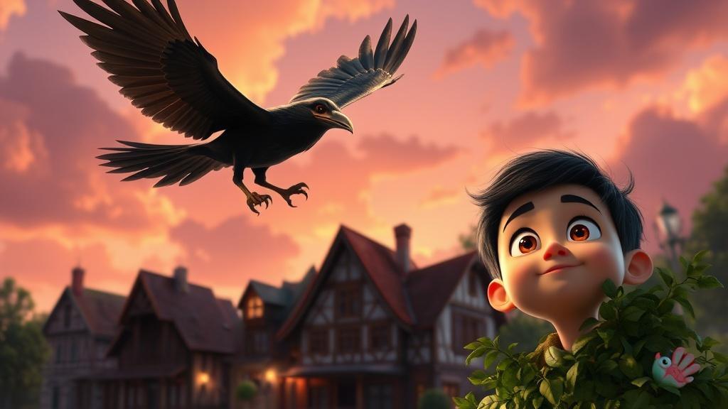The Clever Crow and the Curious Child