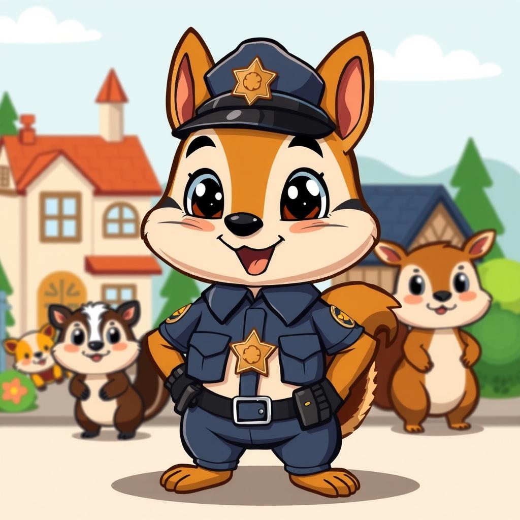 Courtney The Chipmunk Becomes A Police Officer