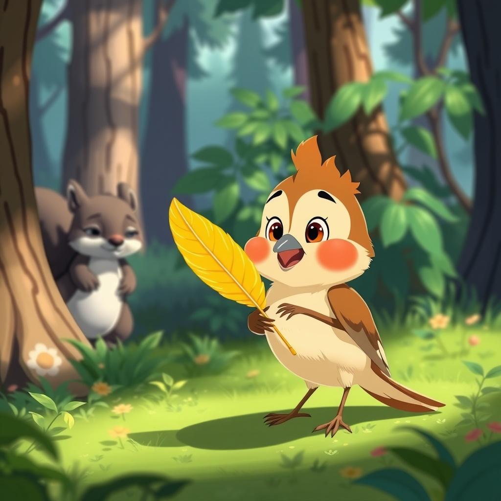 The Little Sparrow and the Golden Feather