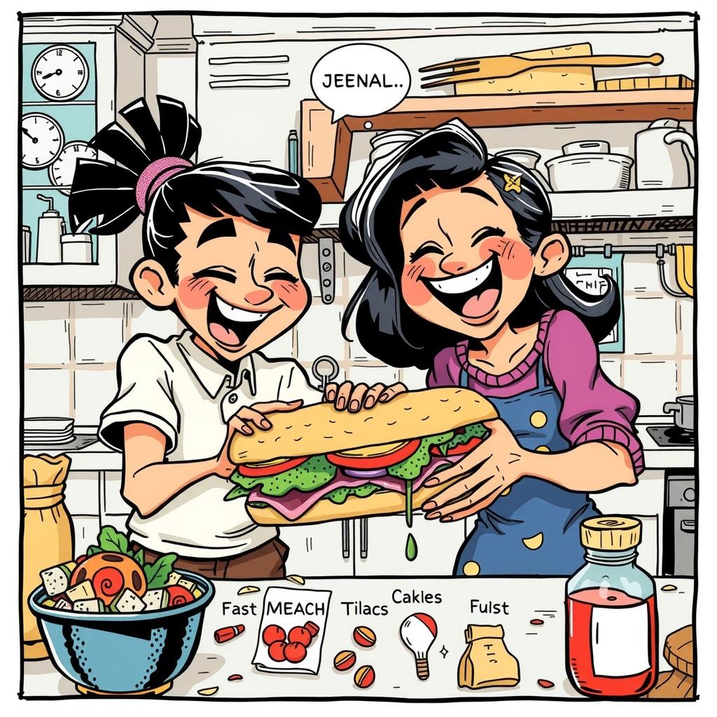 Jeenal and Jinisha's Silly Sandwich Adventure