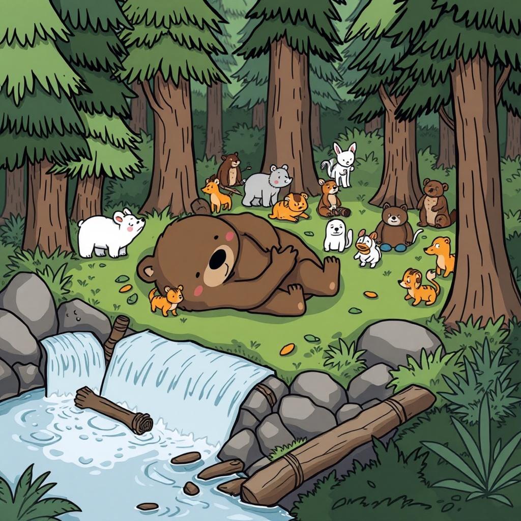 The Lazy Bear Who Learned Teamwork