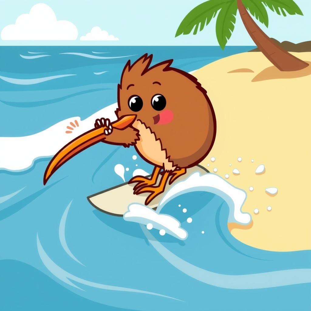 Kiwi's Surfing Adventure