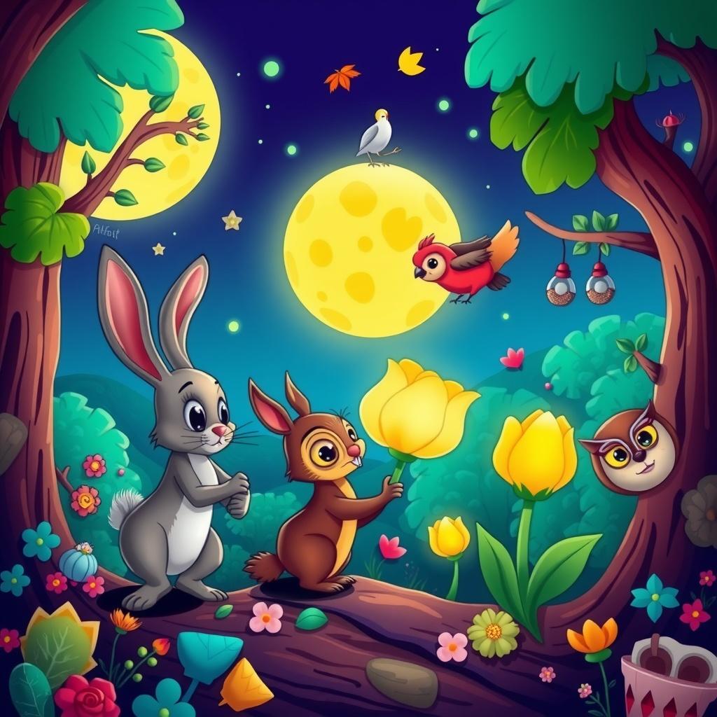 The Mysterious Moonlight Forest