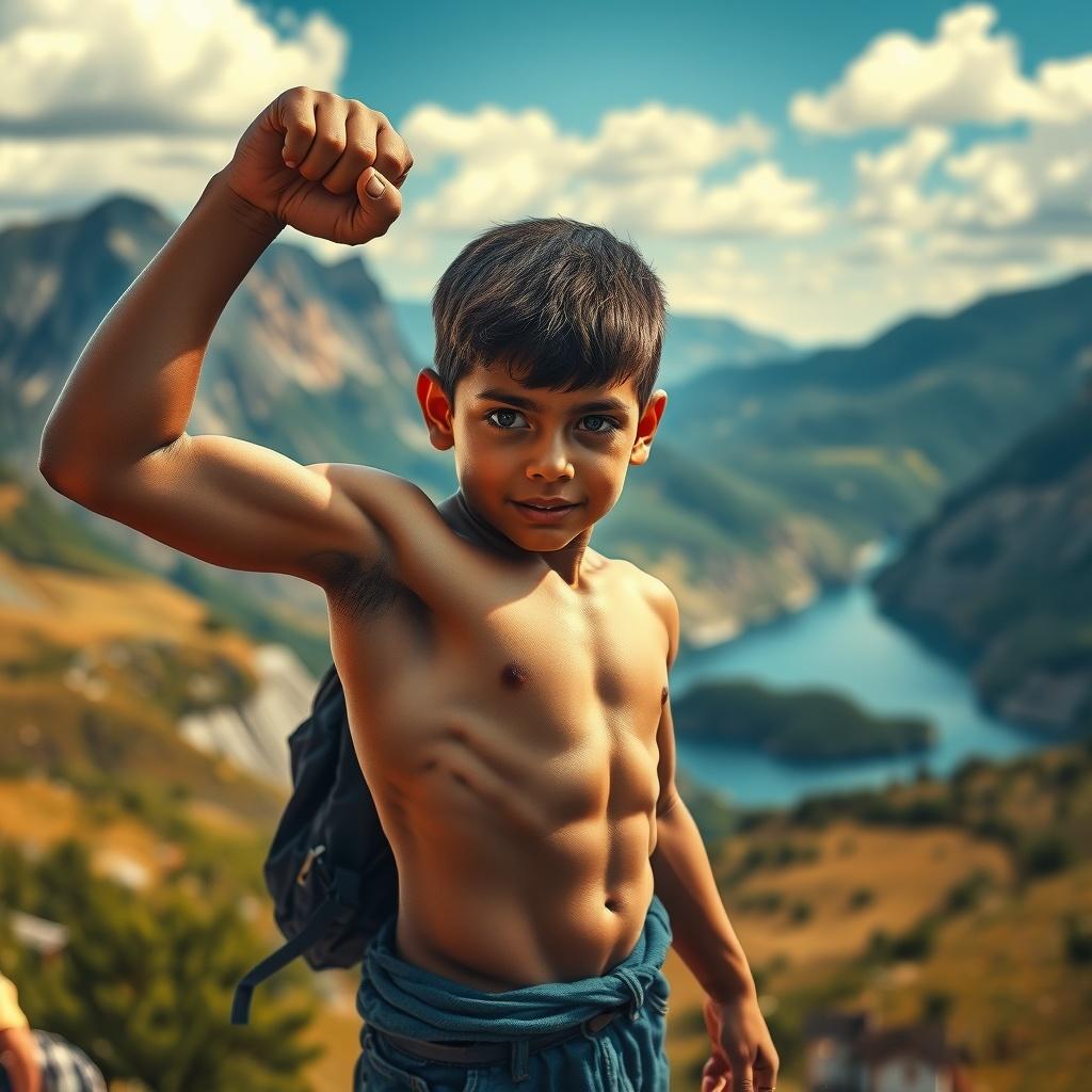 The Strong Shirtless Kid