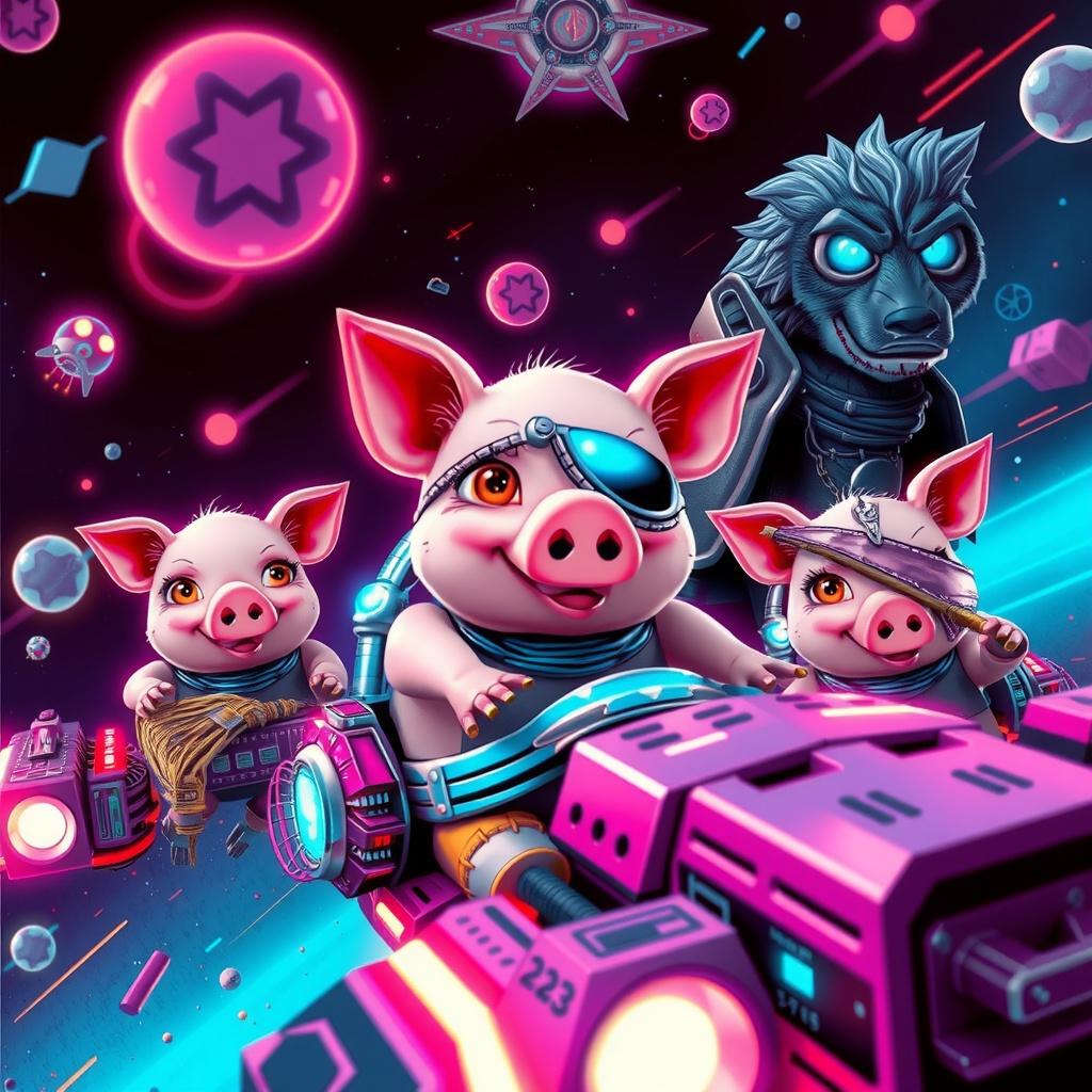 Galactic Adventures of the Three Little Pigs