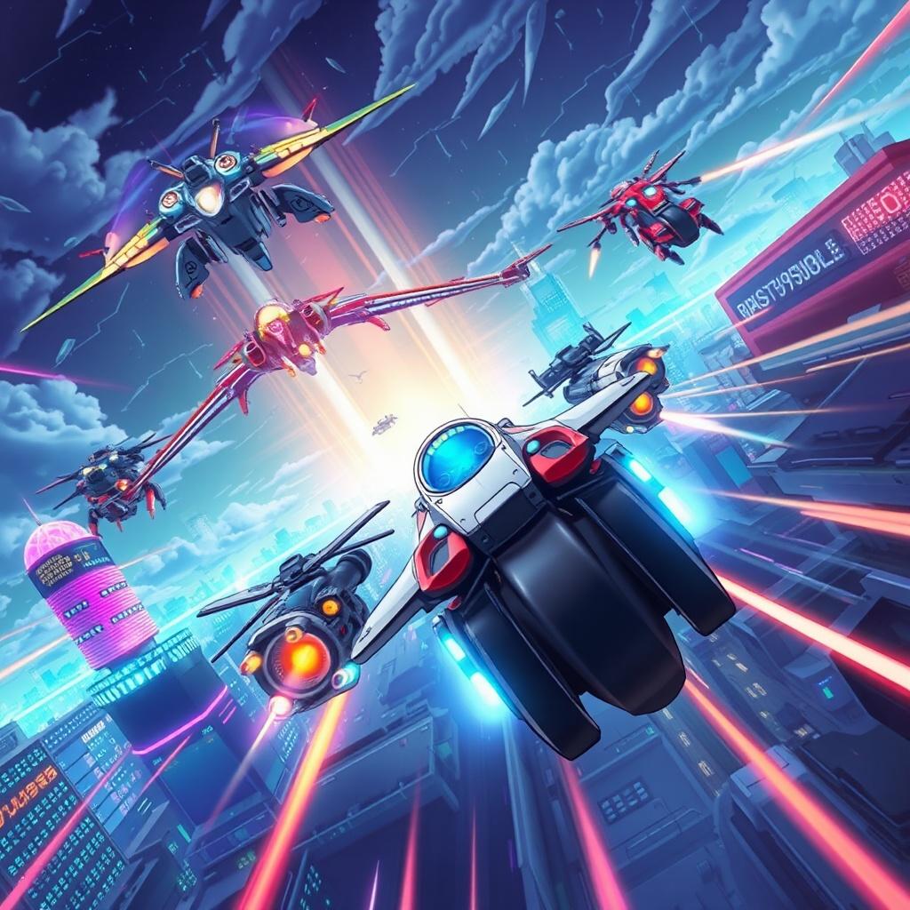 The Race in Neon Barrier