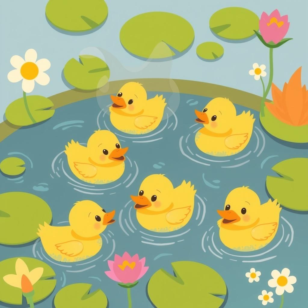 Five Little Yellow Ducklings cover image