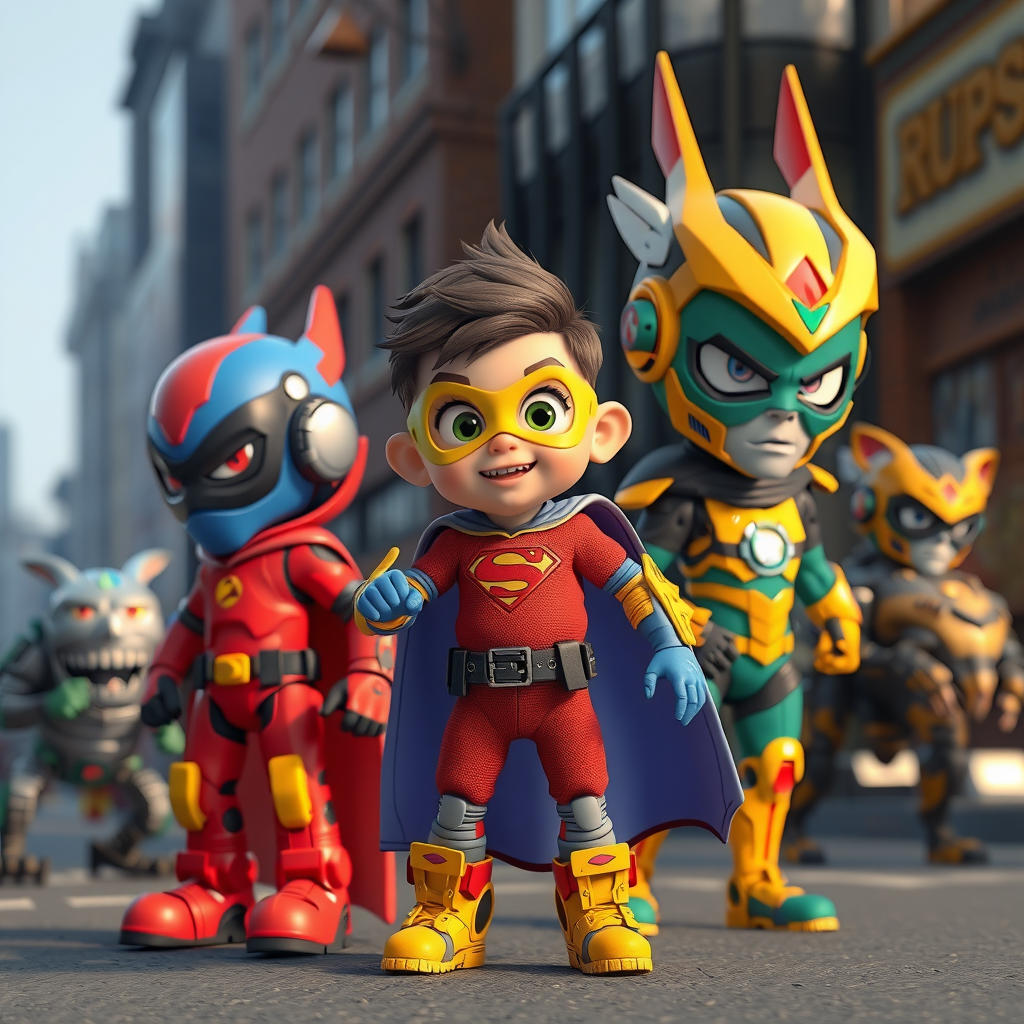 Kid Superheroes and the Robotic Animal League