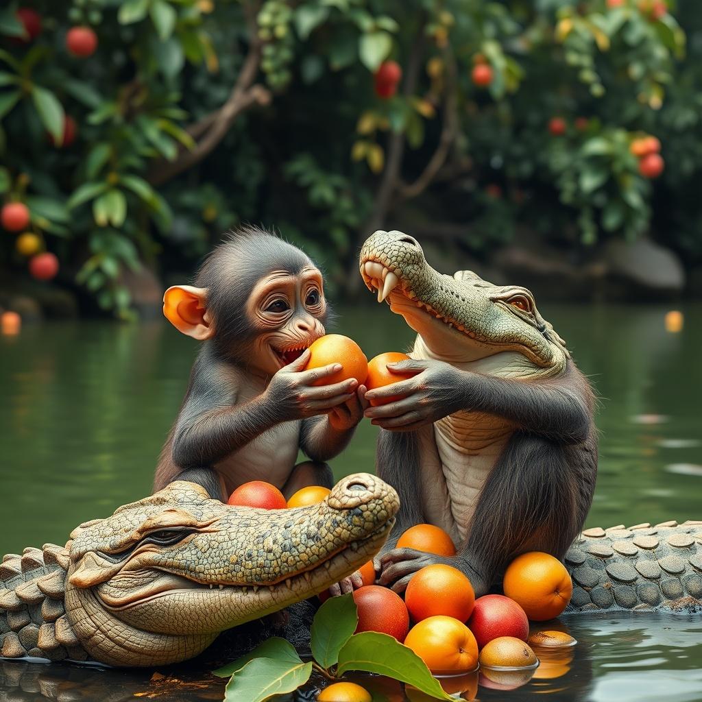 The Clever Monkey and the Crocodile