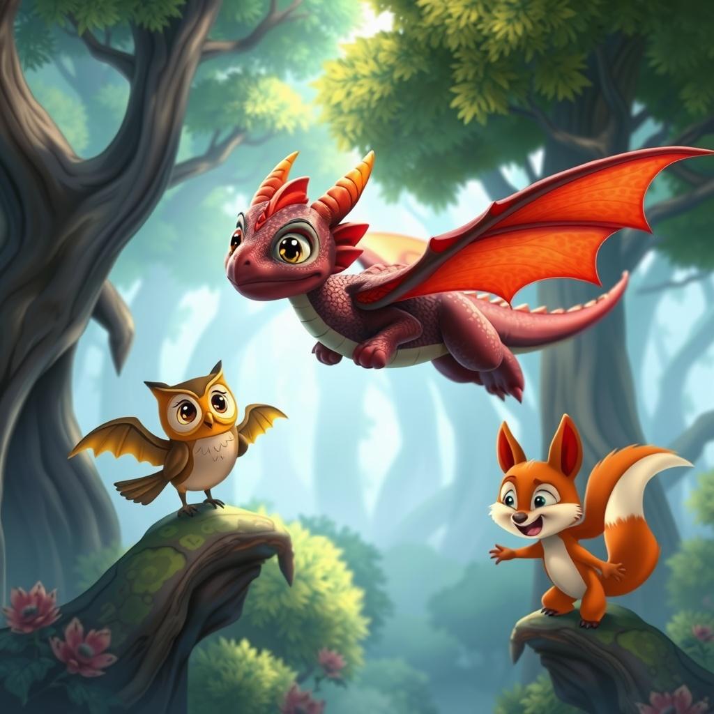 The Brave Little Dragon and the Lost Friend