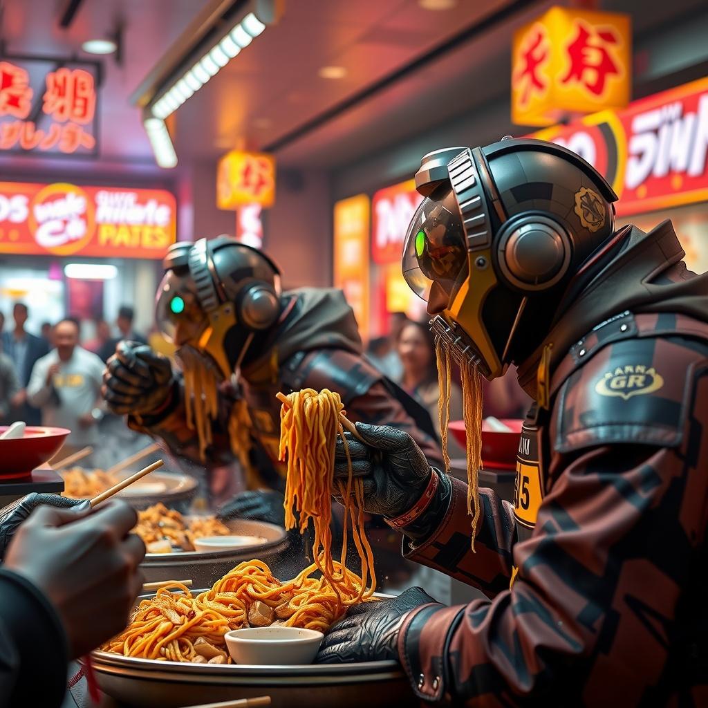 The Galactic Eating Duel