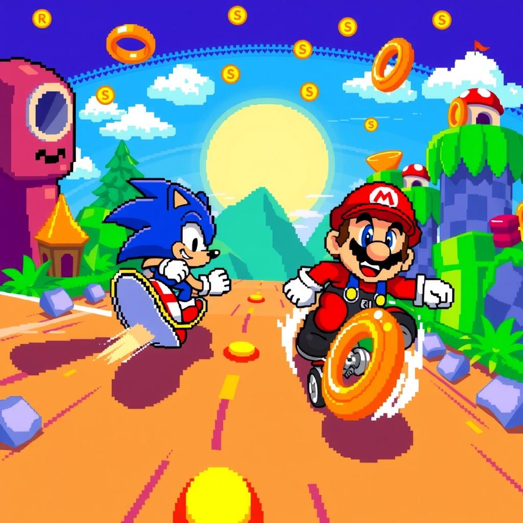 Sonic x Super Mario Bros: Worlds Collide