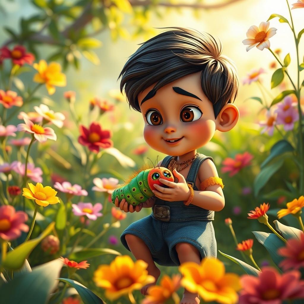 The Curious Boy and the Butterfly
