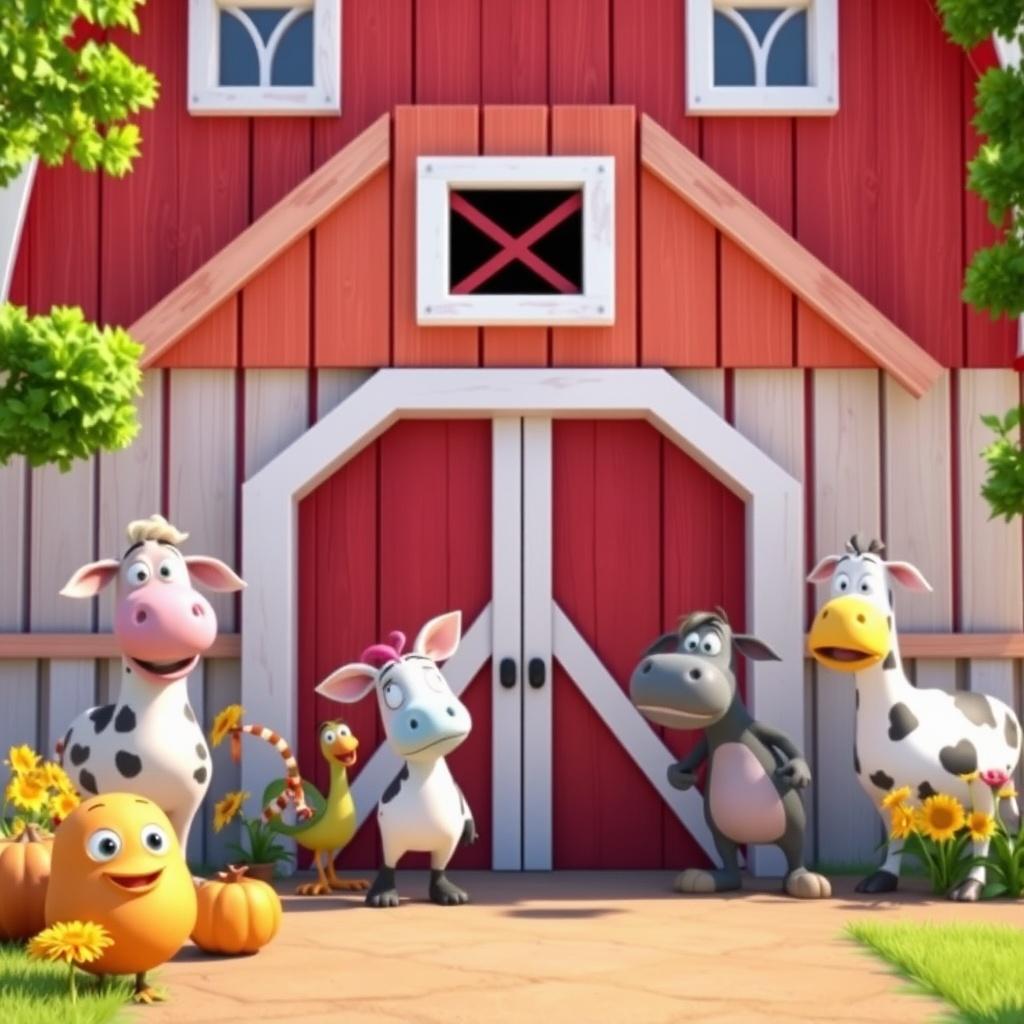 Farmyard Adventures: A Coloring Book