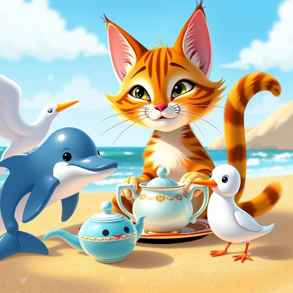 Whiskers' Beach Adventure