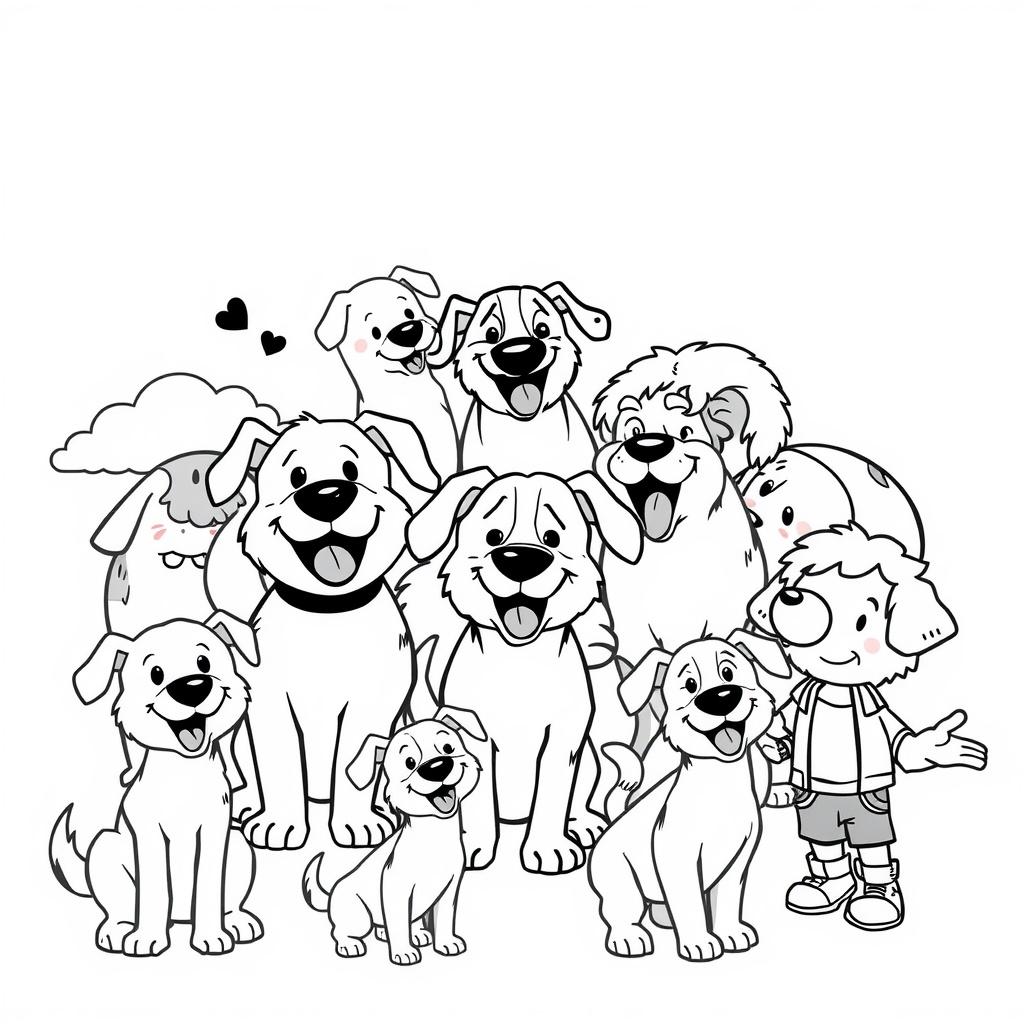 The Whimsical World of Black-and-White Dogs