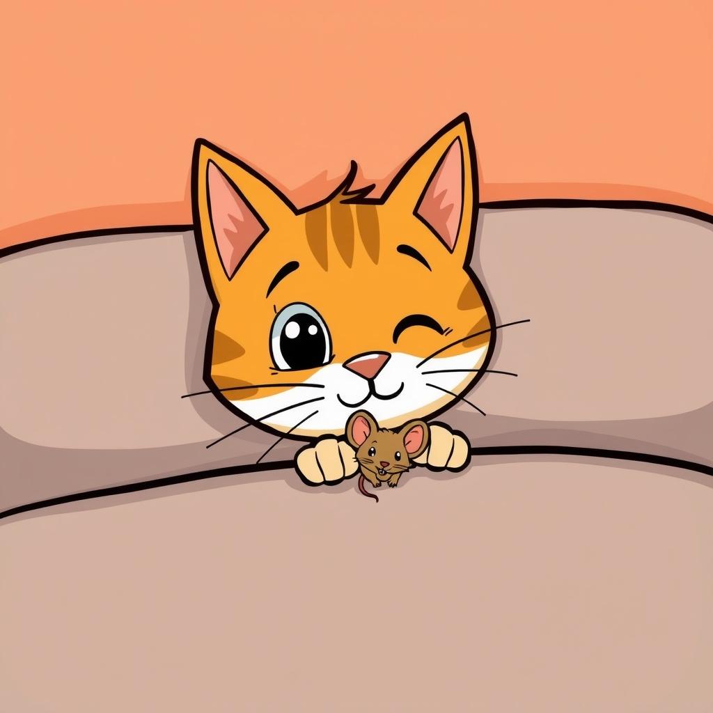 The Timorous Cat and the Tiny Mouse