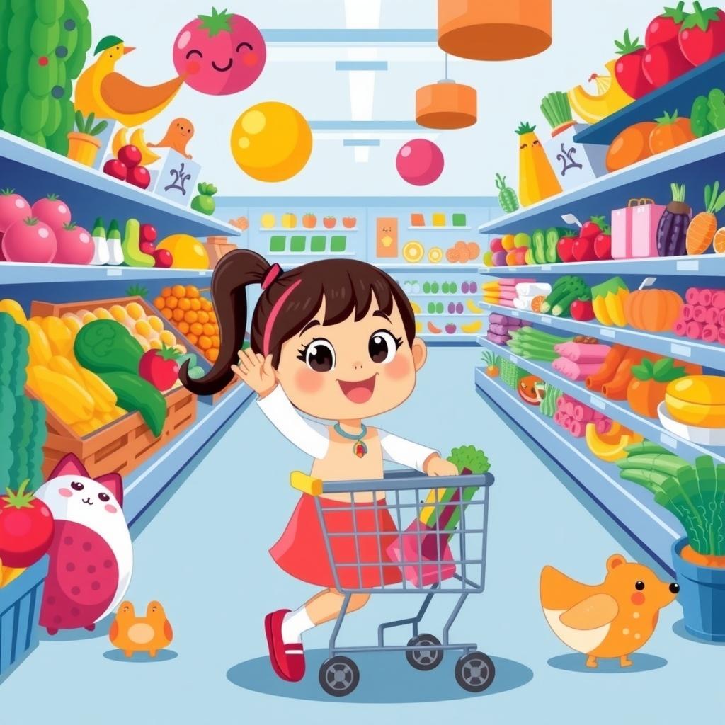 Lia's Supermarket Adventure: From Paper to Cart: Let's Start