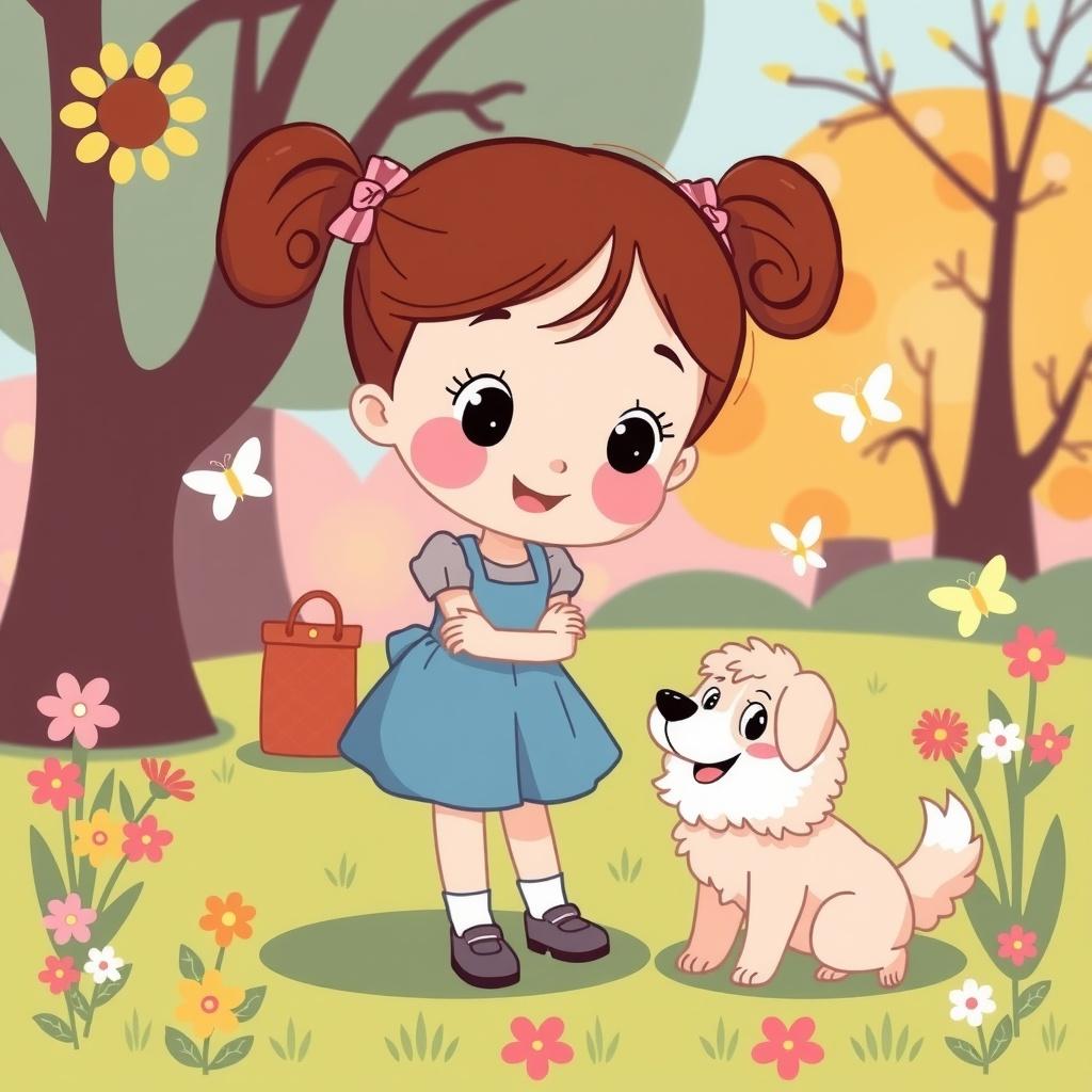 The Little Girl and Her Dog Friend