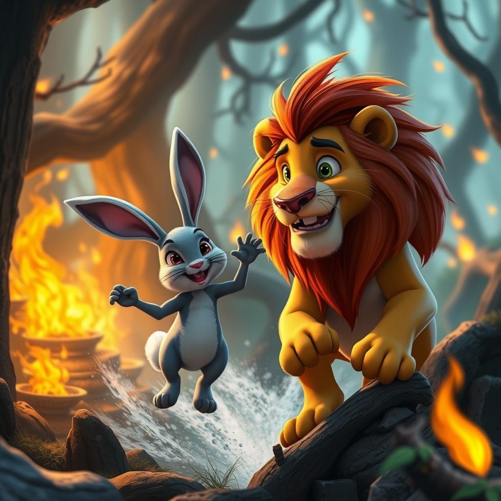 The Adventure of the Lion and the Rabbit: A Fable of Friendship