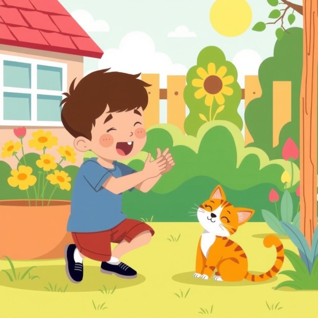 The Boy and His Cat Named Nola