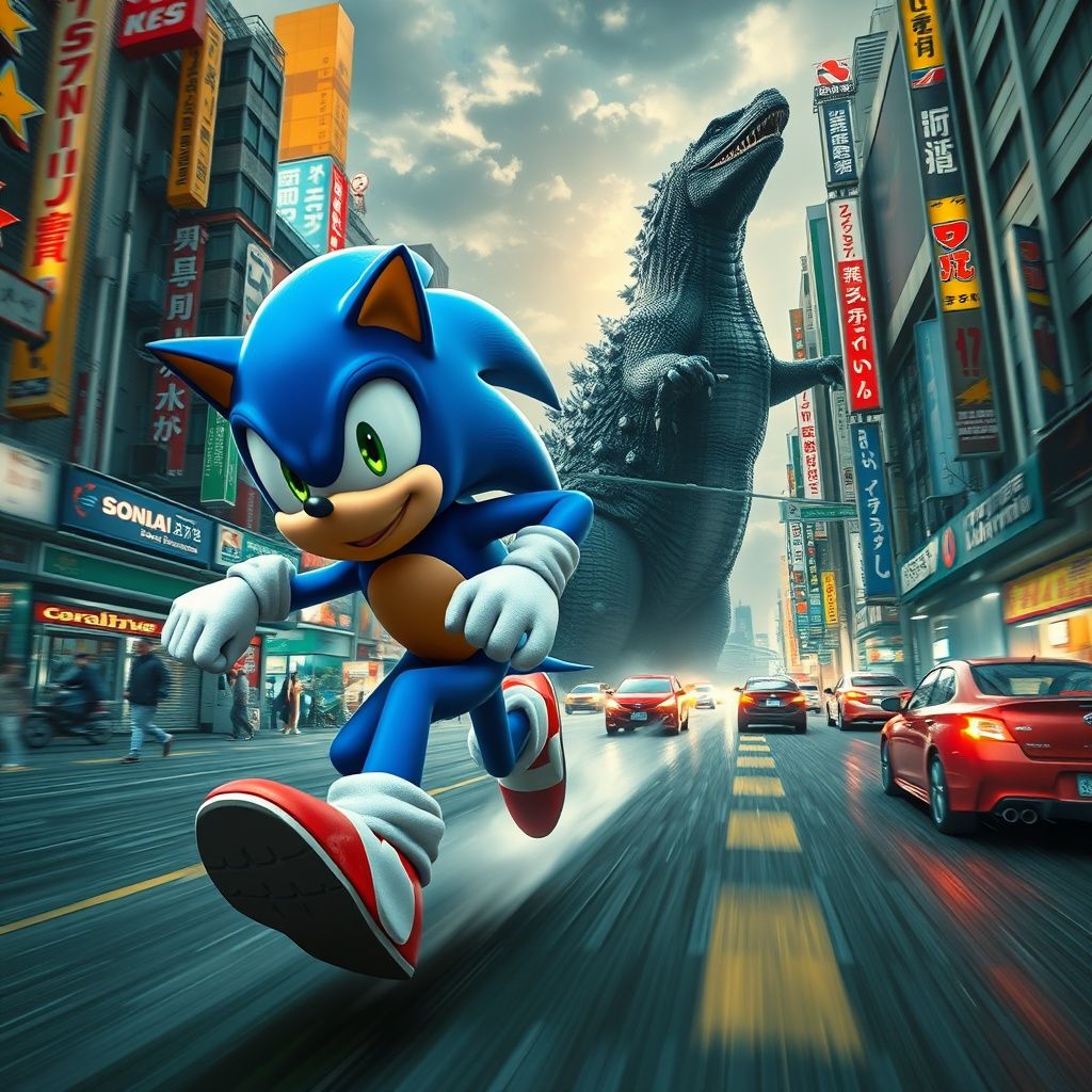 Sonic vs Godzilla: The Clash of Titans