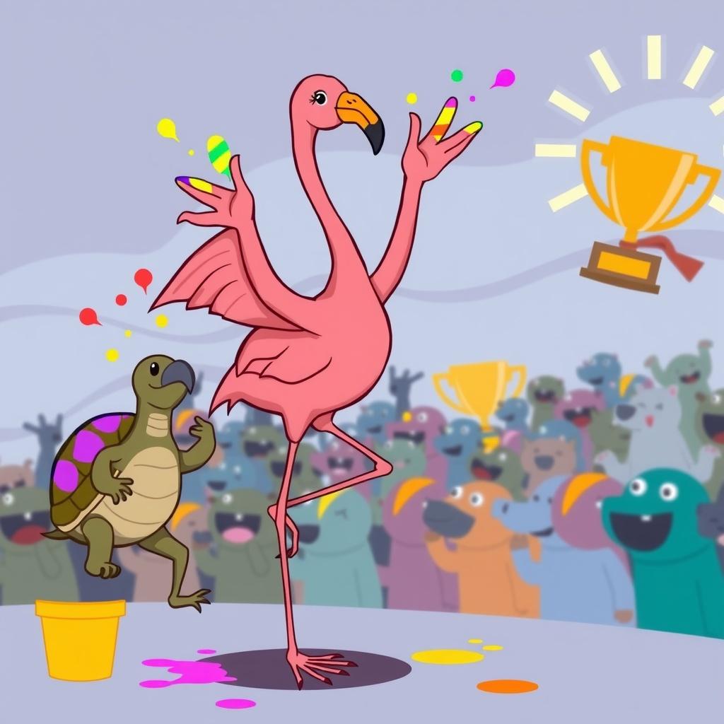 Frank the Flamingo's Colorful Adventure