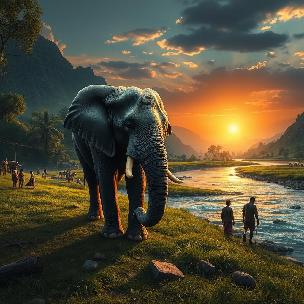 The Wise Elephant and the River