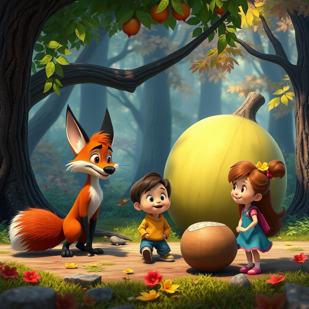 The Squirrel and the Mischievous Fox