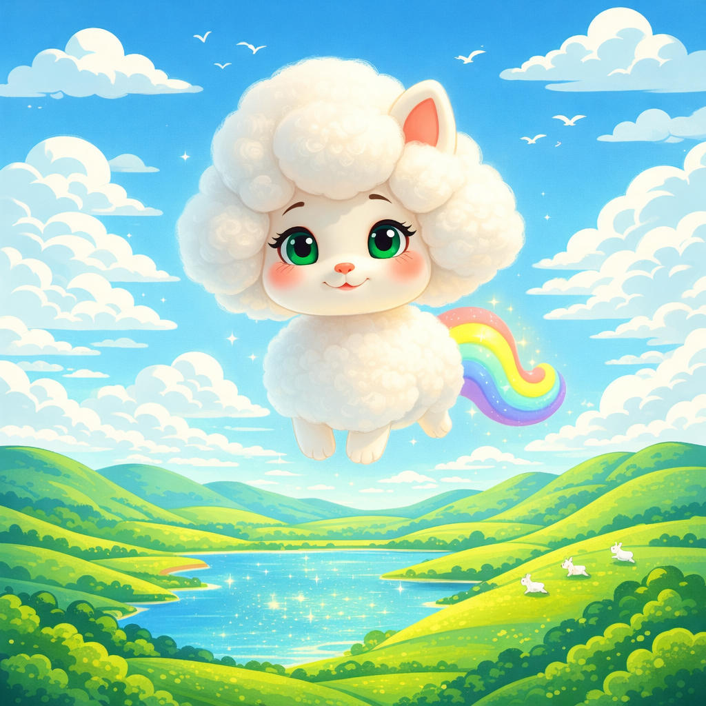 The Little Cloud with a Rainbow Tail