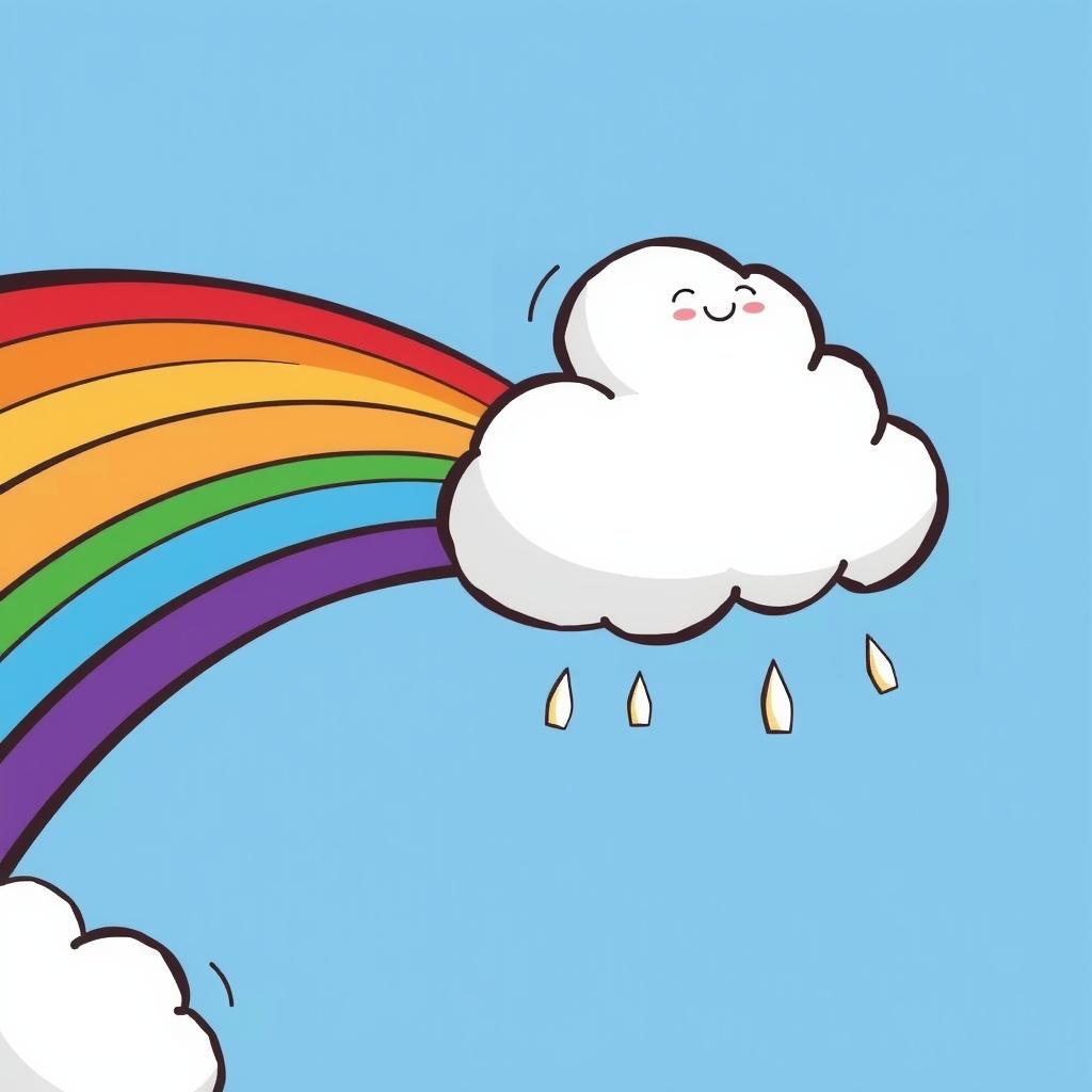 The Curious Cloud and the Magical Rainbow