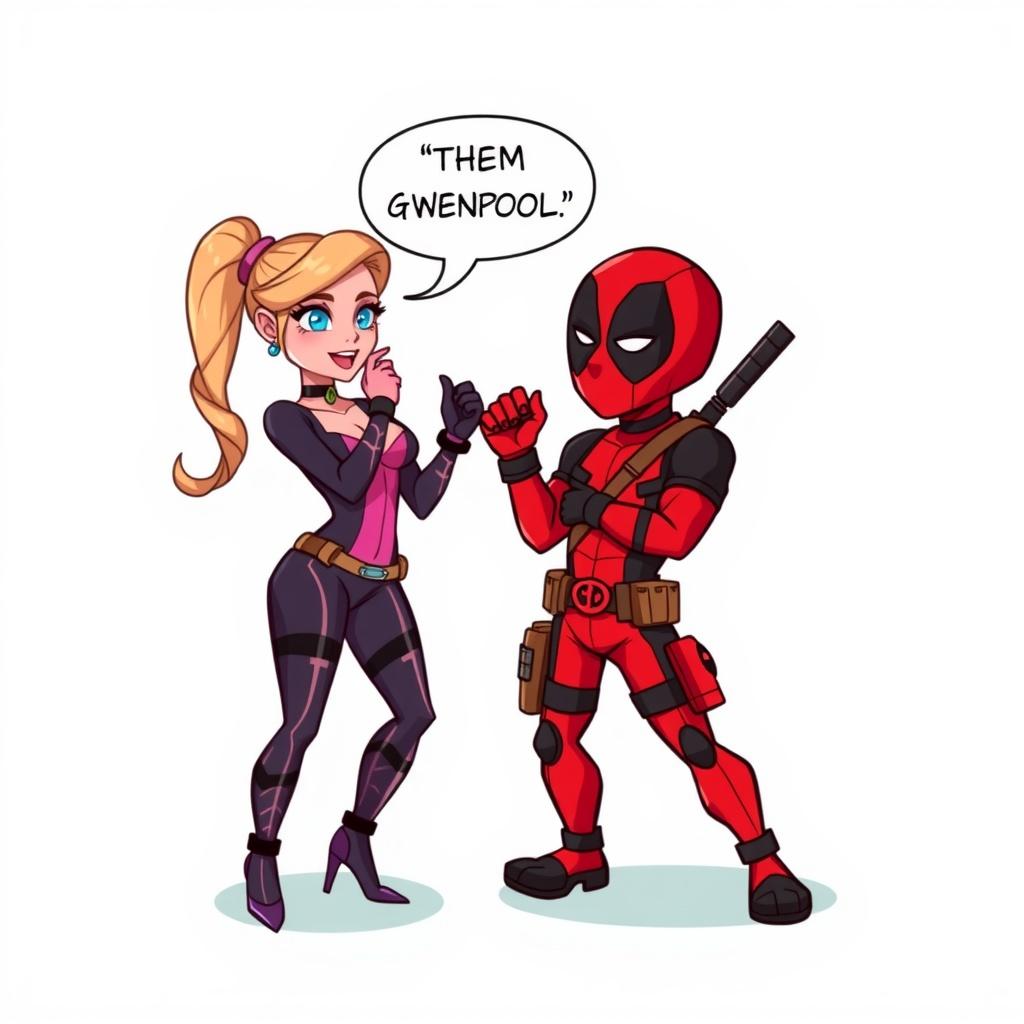 Gwenpool and Deadpool Debate Angela’s Wardrobe