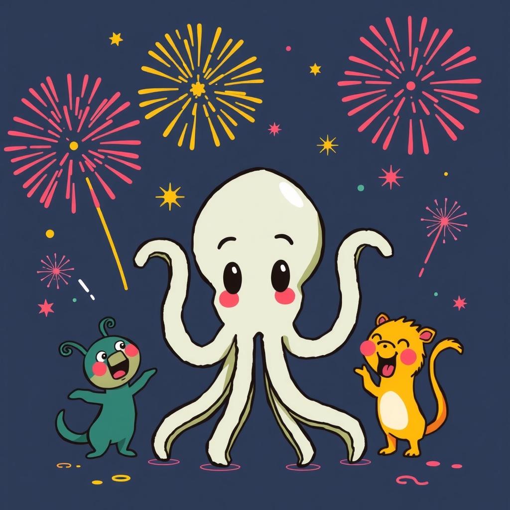 Silly Squid’s 4th of July Fireworks Fiasco