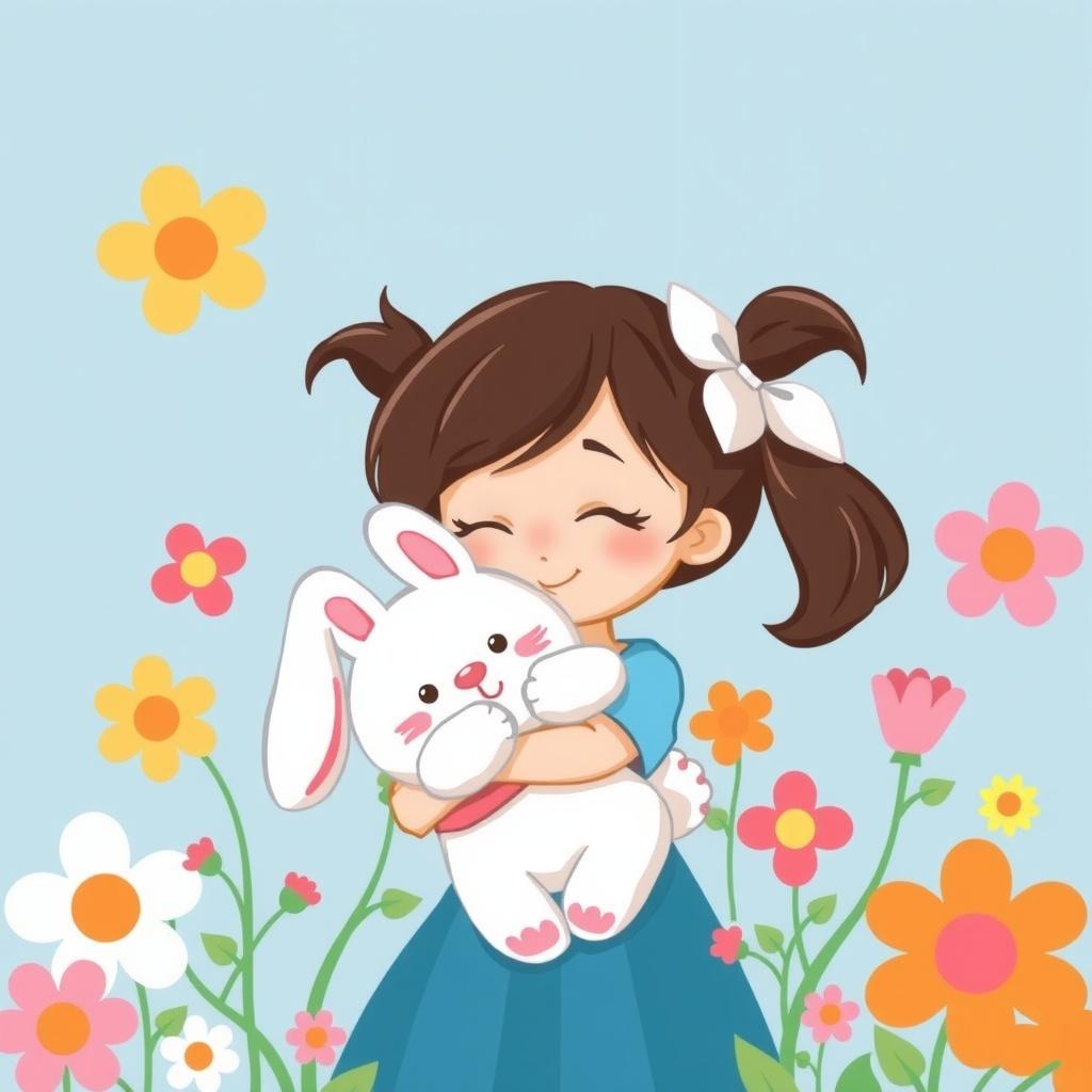 The Girl and Her Stuffed Bunny