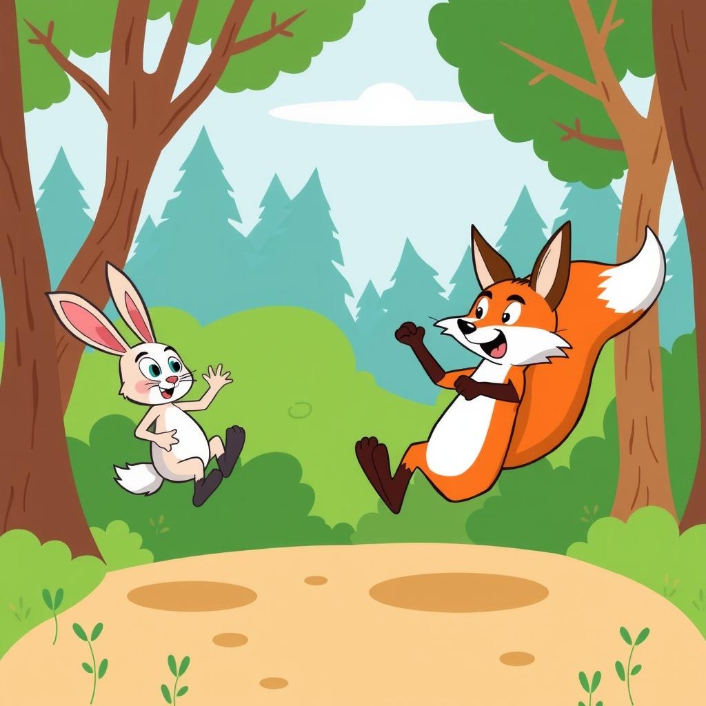Clever Rabbit and the Hungry Fox