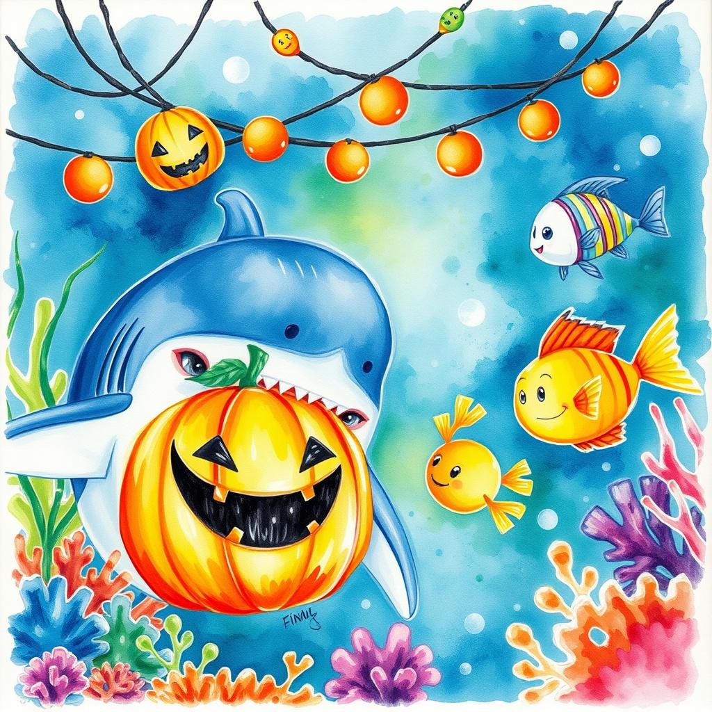 The Brave Shark's Halloween Adventure