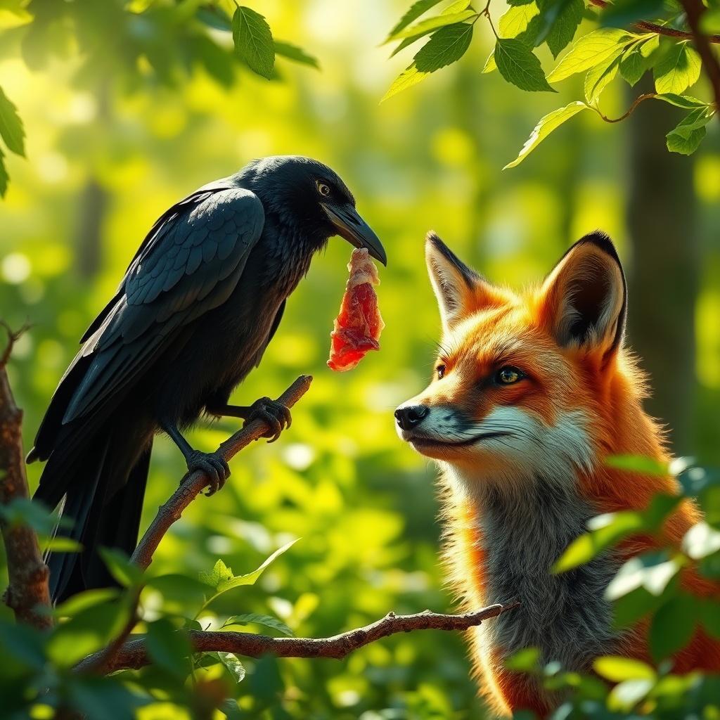 The Clever Fox and the Foolish Crow