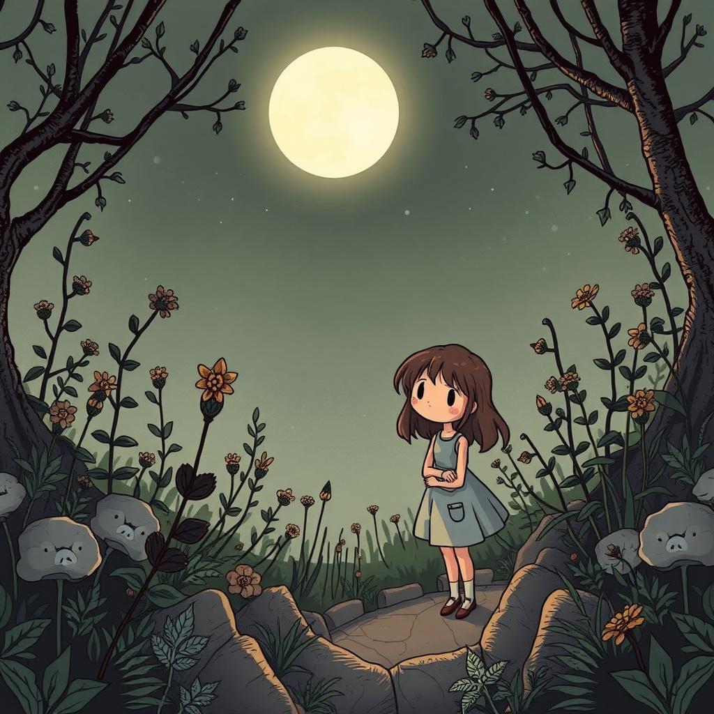 The Secret Garden Under the Moonlight