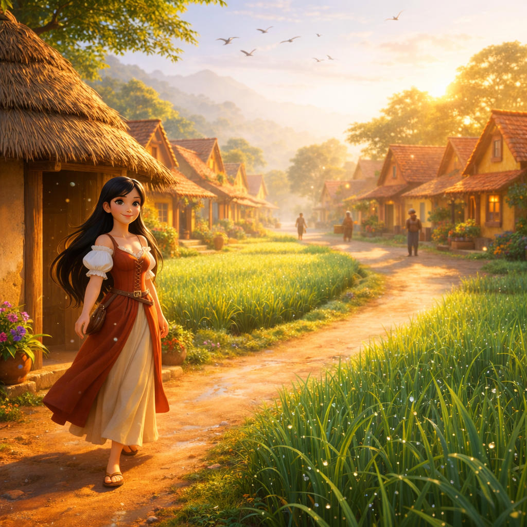 The Beautiful and Kind Girl in the Village