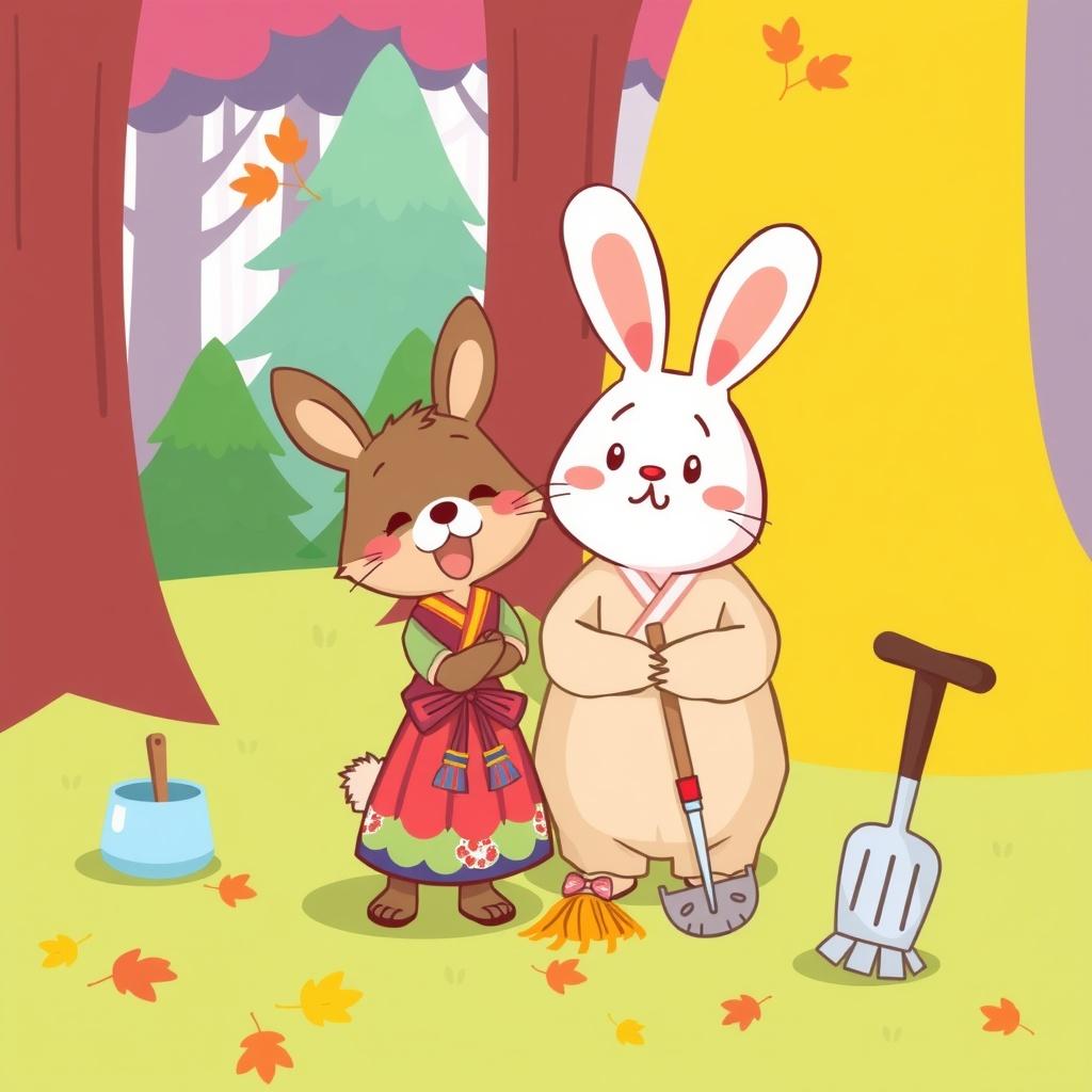 The Clever Rabbit and the Bear’s Chores