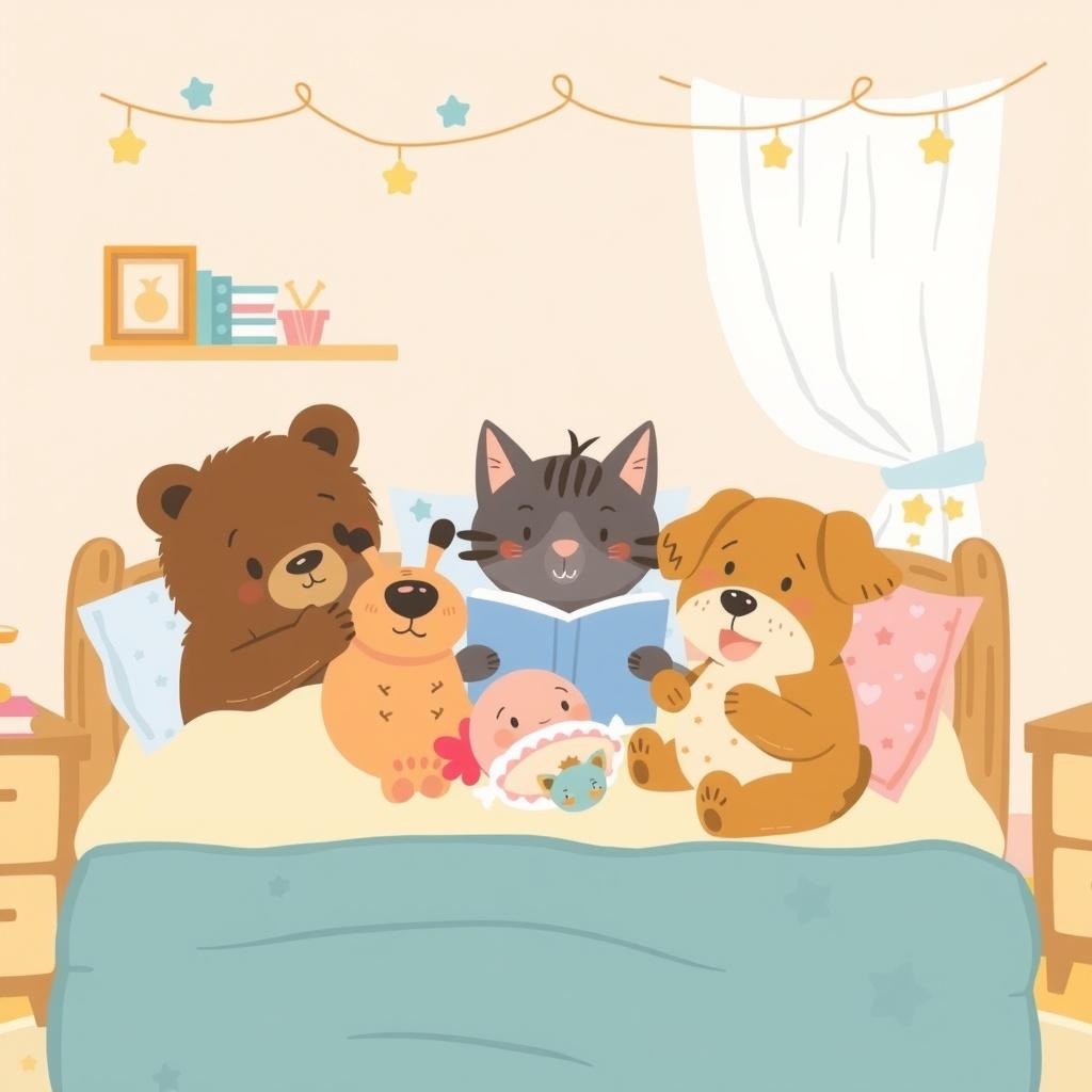 Bear, Cat, and Dog’s Goodnight Adventure