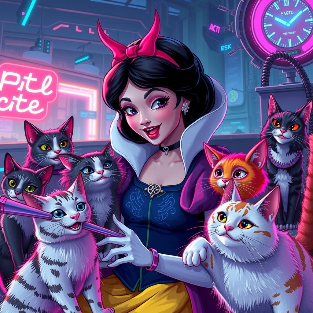 Snow White and the Seven Cats