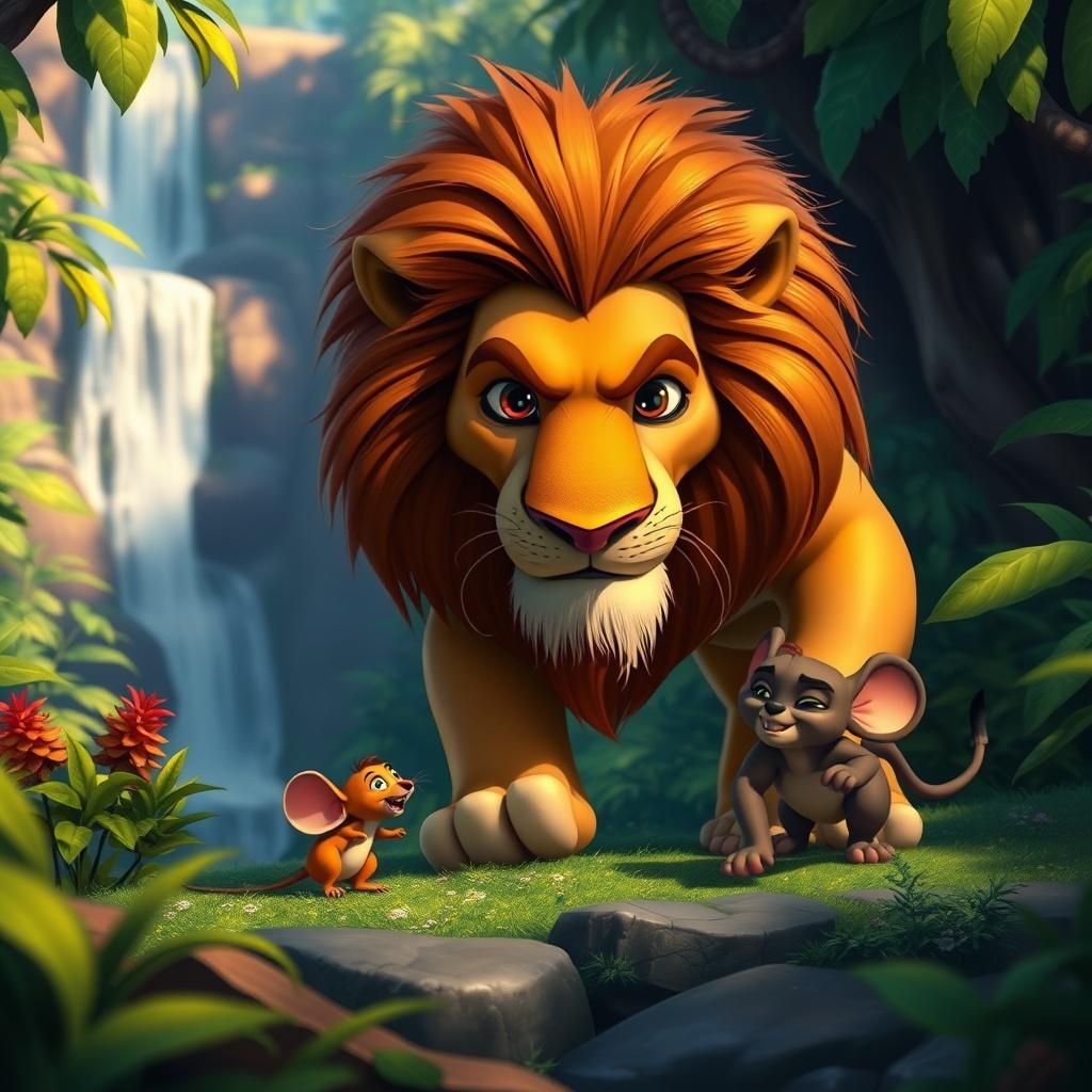 The Lion and the Clever Mouse