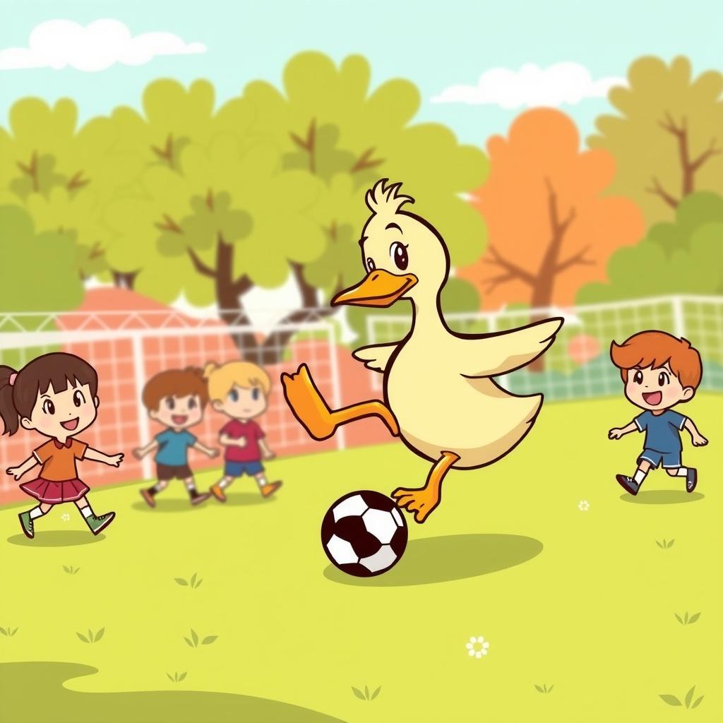 The Soccer-Loving Duck