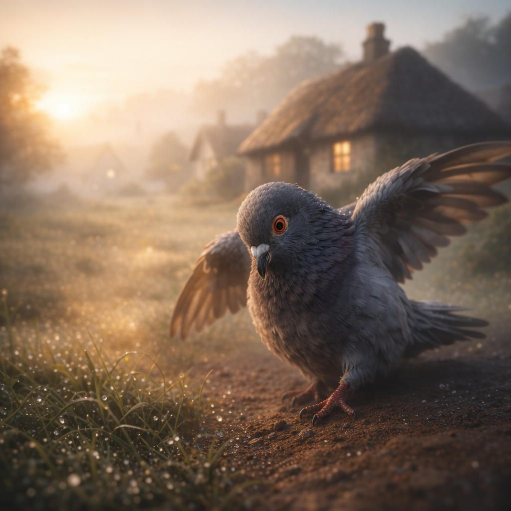 A Big Pigeon Enters the Village